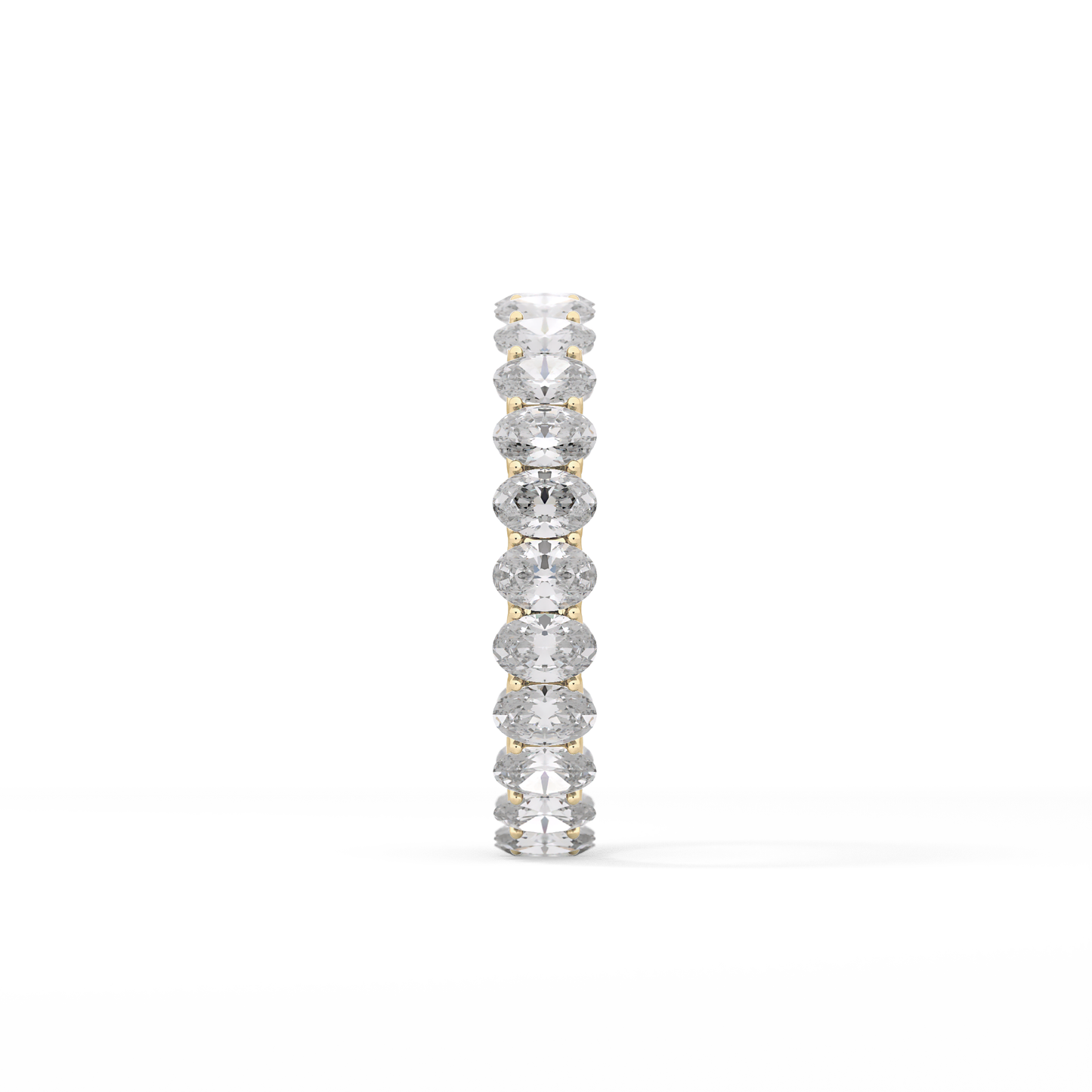 3.15 TCW Oval Lab Grown Diamond Wedding Band