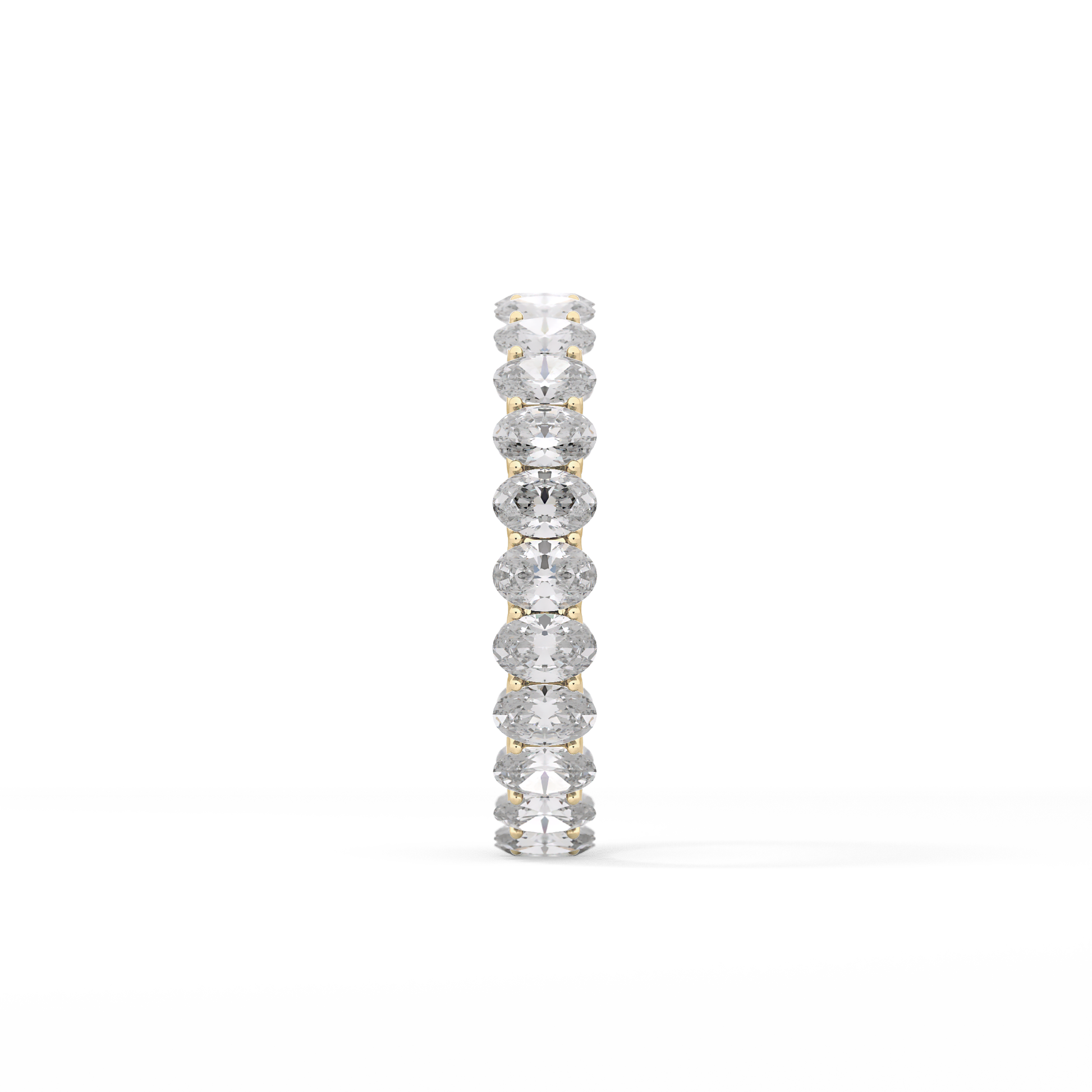 3.15 TCW Oval Lab Grown Diamond Wedding Band