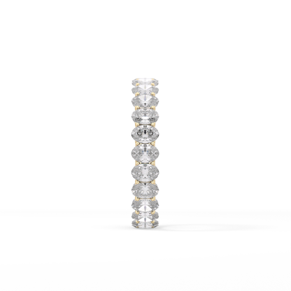 3.15 TCW Oval Lab Grown Diamond Wedding Band