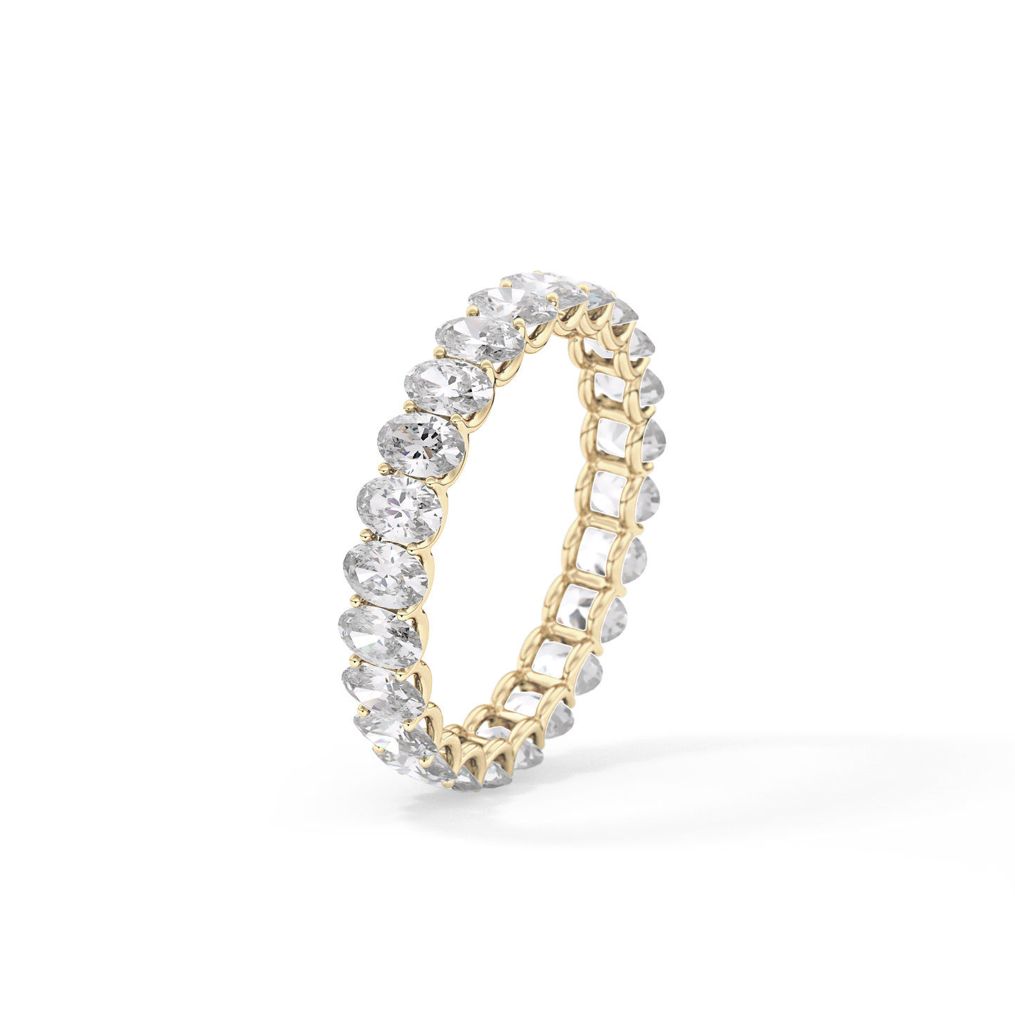 3.15 TCW Oval Lab Grown Diamond Wedding Band