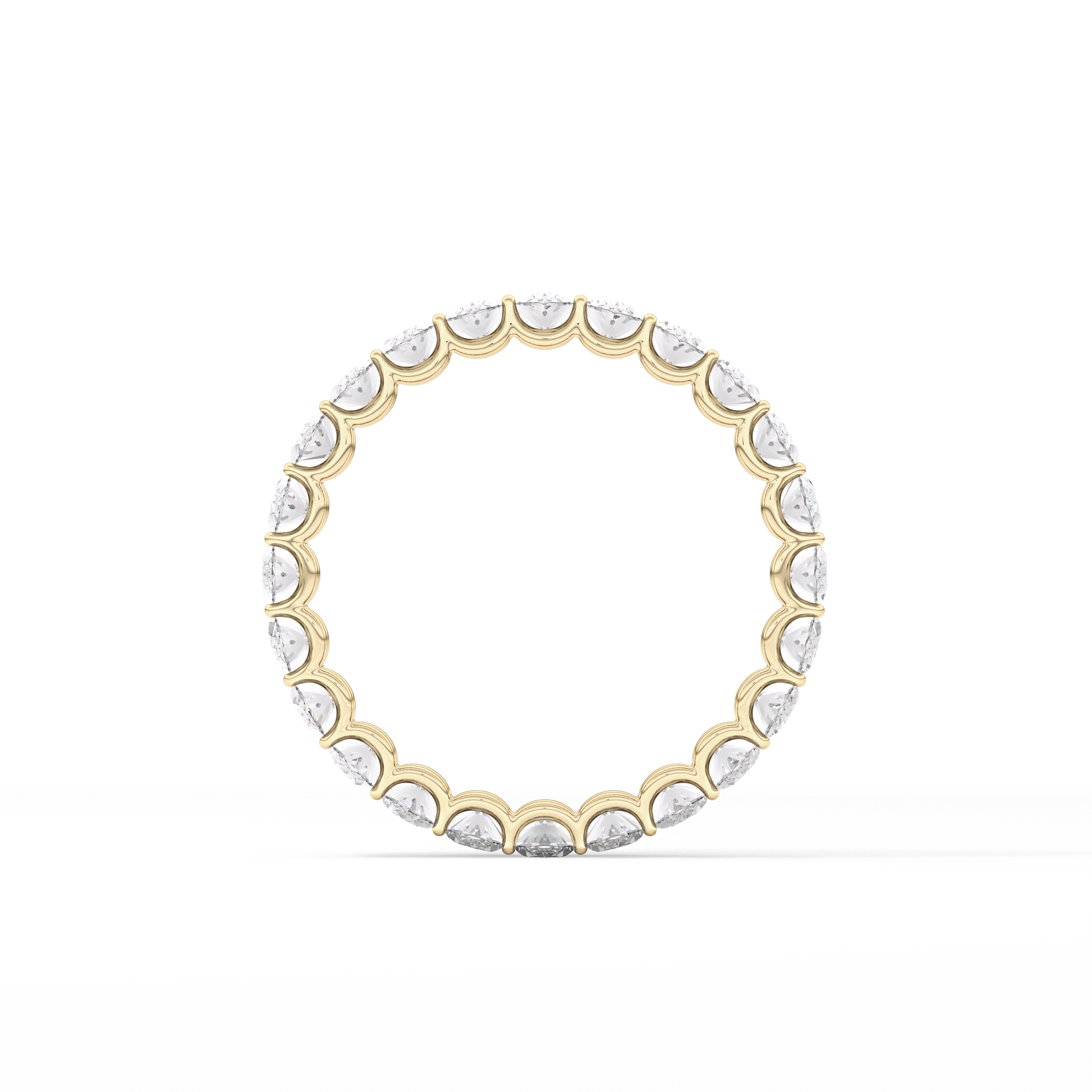 3.15 TCW Oval Lab Grown Diamond Wedding Band