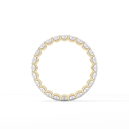 3.15 TCW Oval Lab Grown Diamond Wedding Band