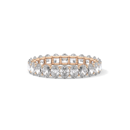 3.15 TCW Oval Lab Grown Diamond Wedding Band