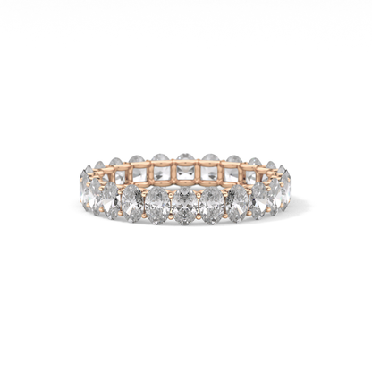 3.15 TCW Oval Lab Grown Diamond Wedding Band