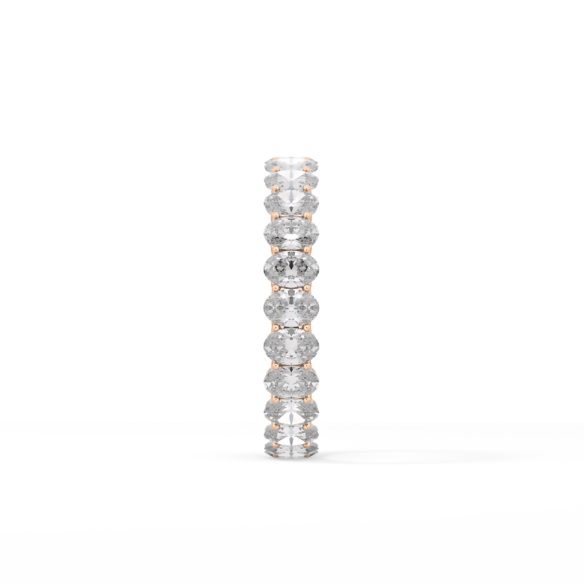 3.15 TCW Oval Lab Grown Diamond Wedding Band