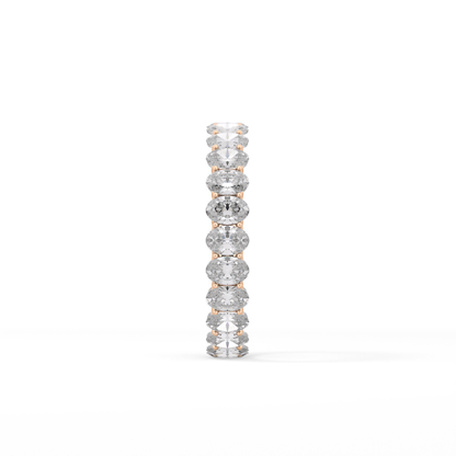 3.15 TCW Oval Lab Grown Diamond Wedding Band