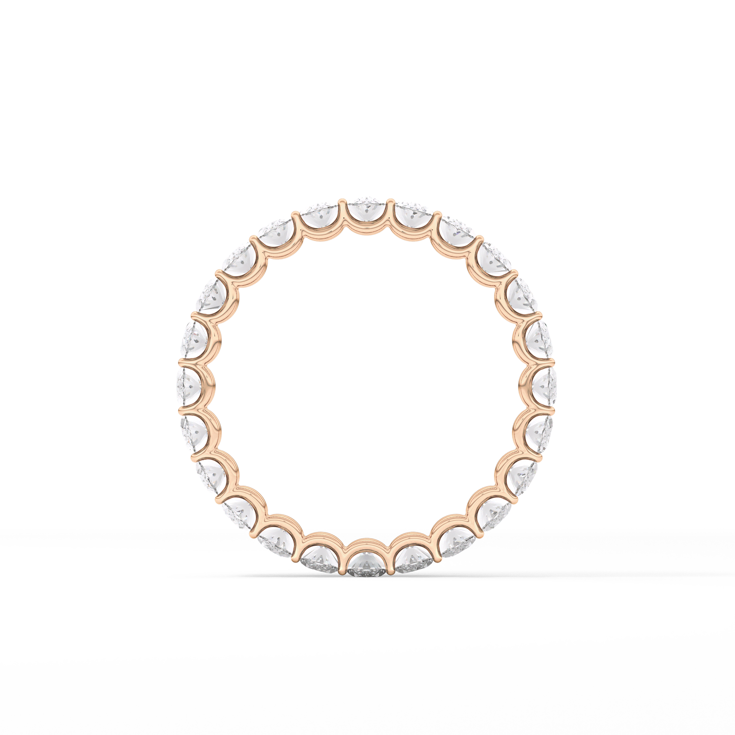 3.15 TCW Oval Lab Grown Diamond Wedding Band