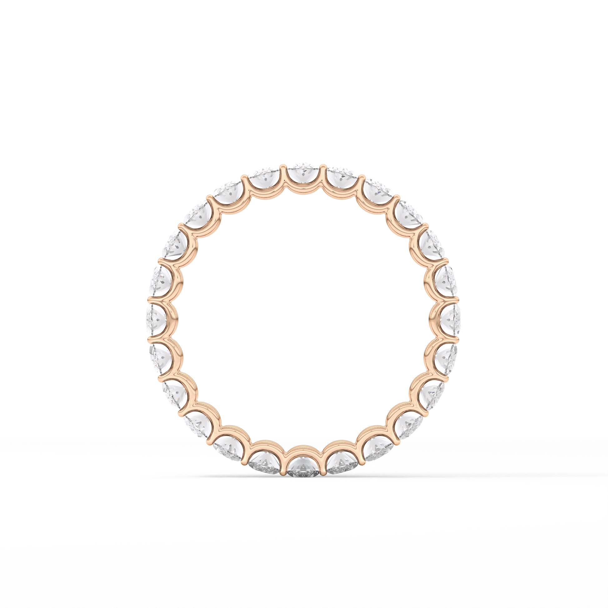 3.15 TCW Oval Lab Grown Diamond Wedding Band