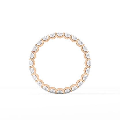 3.15 TCW Oval Lab Grown Diamond Wedding Band