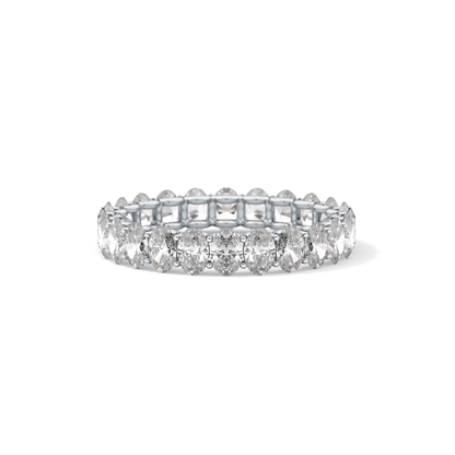 3.15 TCW Oval Lab Grown Diamond Wedding Band