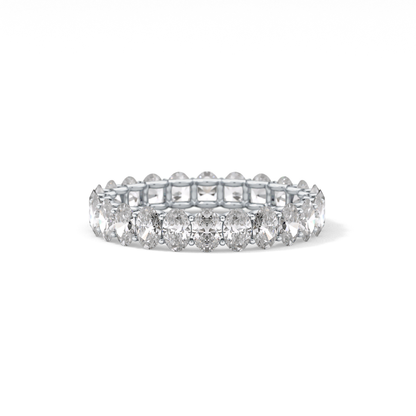 3.15 TCW Oval Lab Grown Diamond Wedding Band