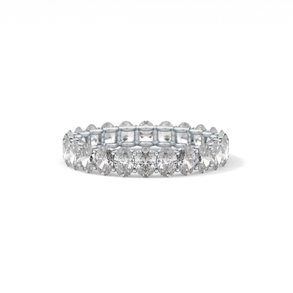 3.15 TCW Oval Lab Grown Diamond Wedding Band