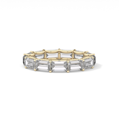 2.55 TCW Emerald Lab Grown Diamond Wedding Band