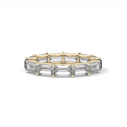 2.55 TCW Emerald Lab Grown Diamond Wedding Band