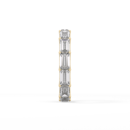 2.55 TCW Emerald Lab Grown Diamond Wedding Band