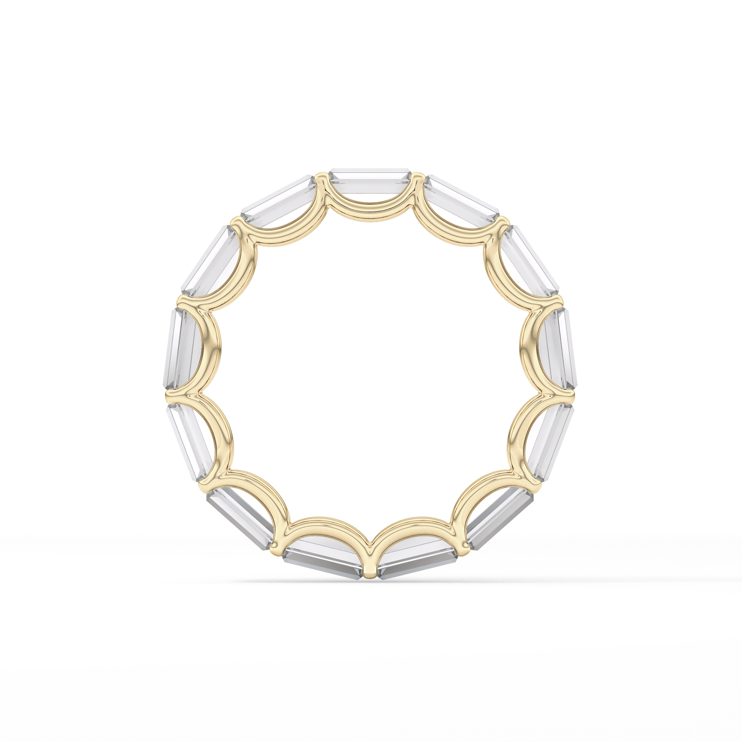 2.55 TCW Emerald Lab Grown Diamond Wedding Band