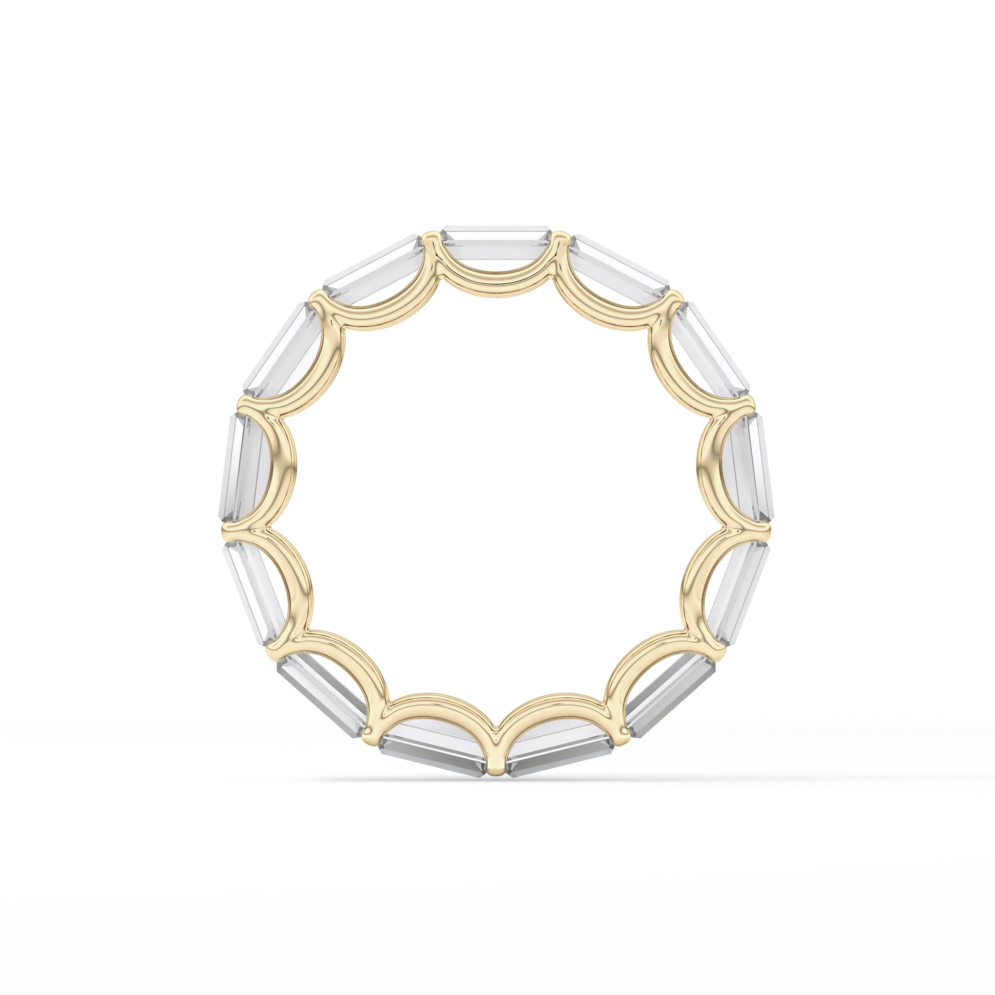2.55 TCW Emerald Lab Grown Diamond Wedding Band