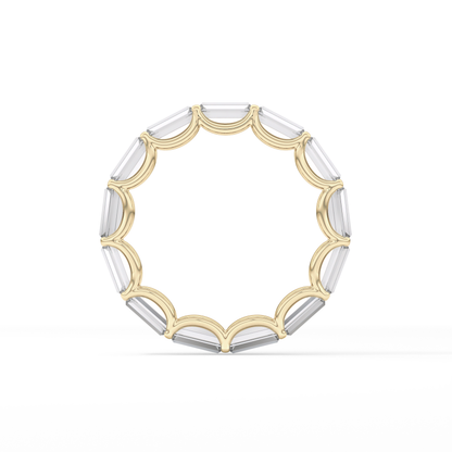 2.55 TCW Emerald Lab Grown Diamond Wedding Band