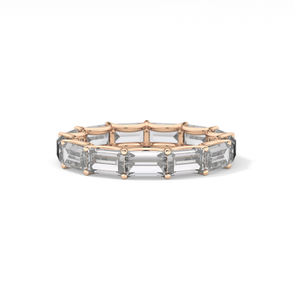 2.55 TCW Emerald Lab Grown Diamond Wedding Band