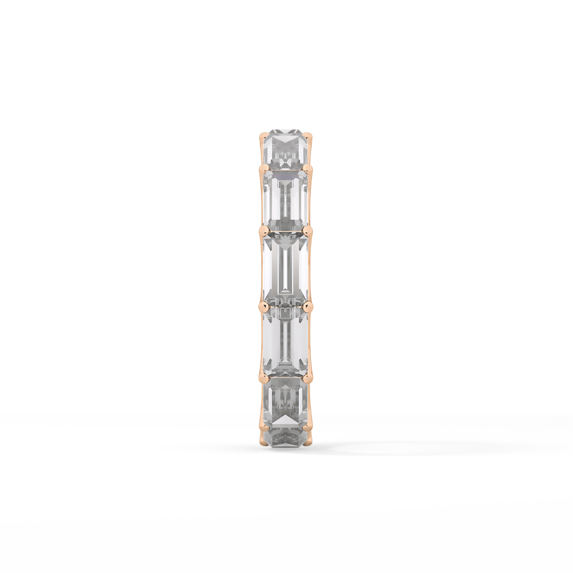 2.55 TCW Emerald Lab Grown Diamond Wedding Band