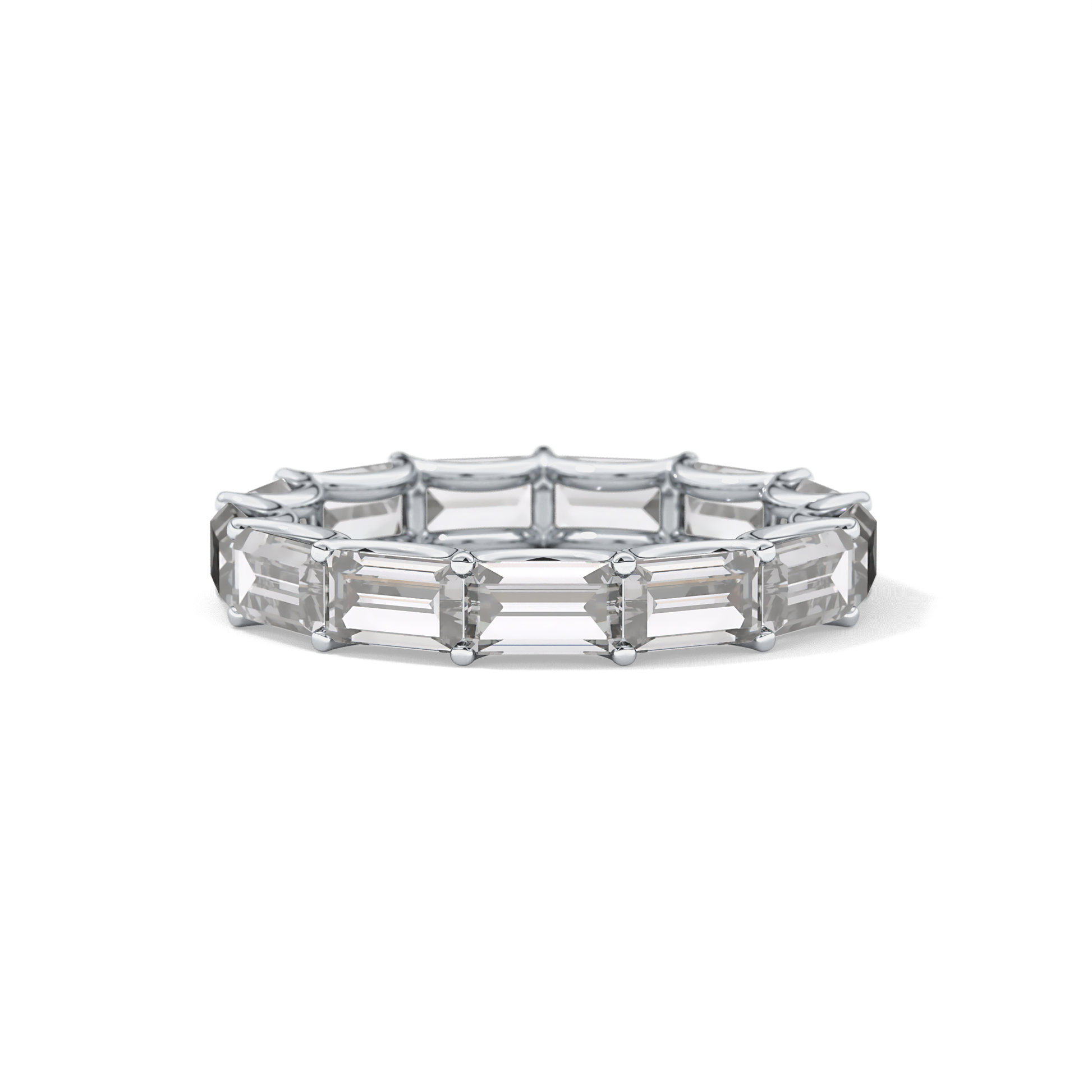 2.55 TCW Emerald Lab Grown Diamond Wedding Band