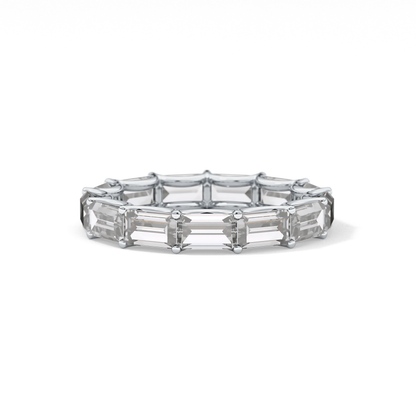 2.55 TCW Emerald Lab Grown Diamond Wedding Band