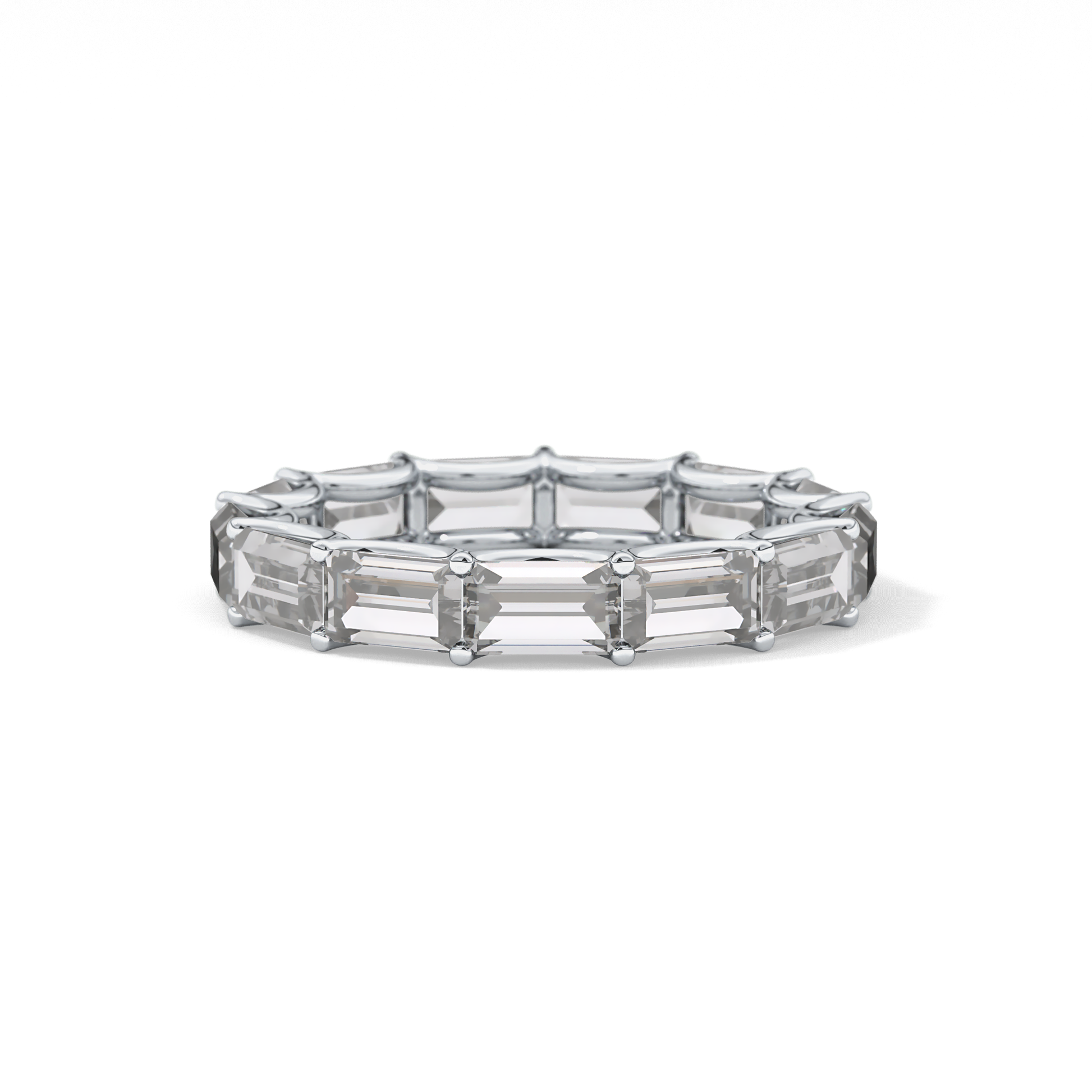 2.55 TCW Emerald Lab Grown Diamond Wedding Band