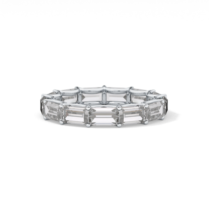 2.55 TCW Emerald Lab Grown Diamond Wedding Band
