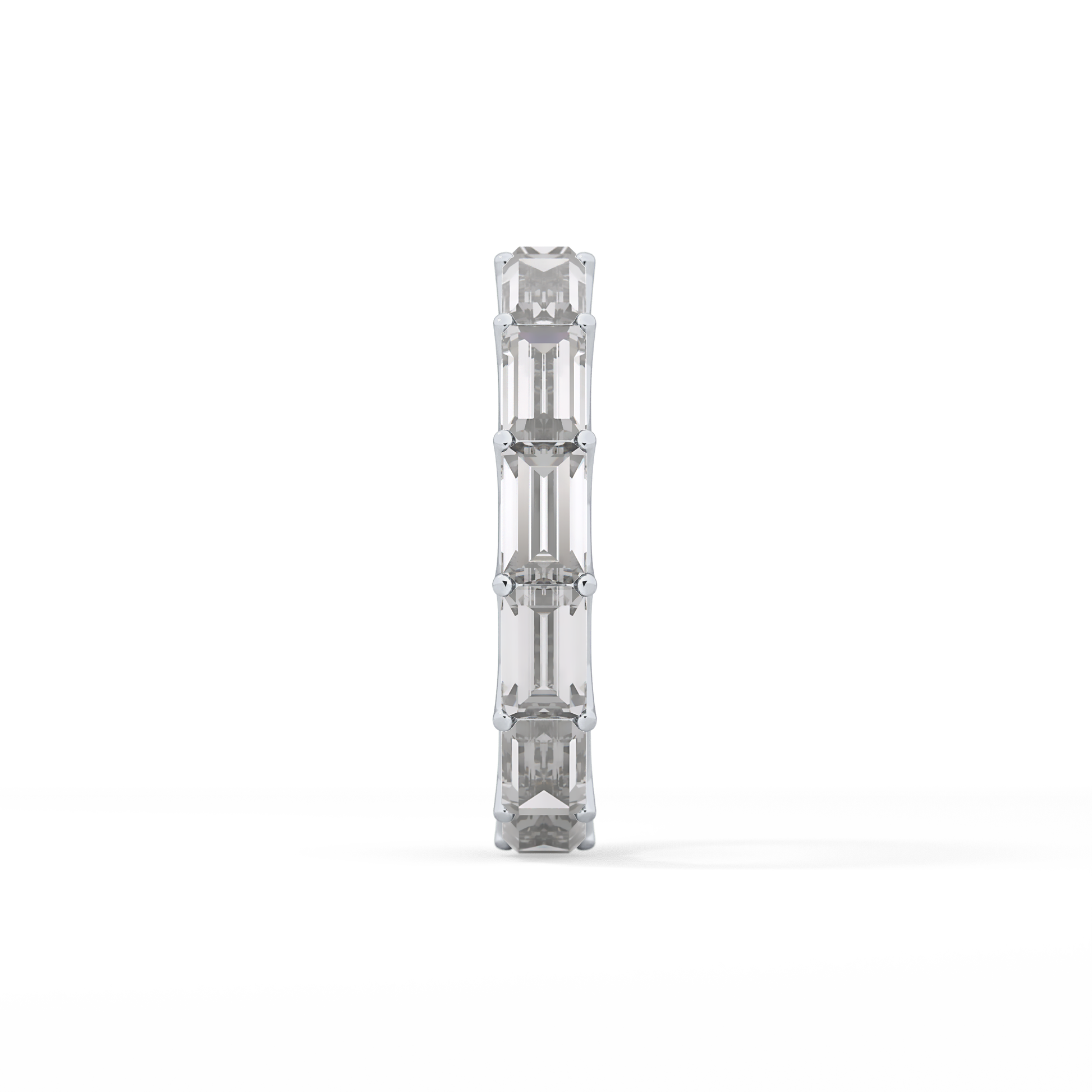 2.55 TCW Emerald Lab Grown Diamond Wedding Band