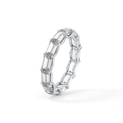 2.55 TCW Emerald Lab Grown Diamond Wedding Band