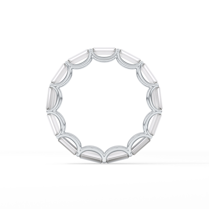 2.55 TCW Emerald Lab Grown Diamond Wedding Band