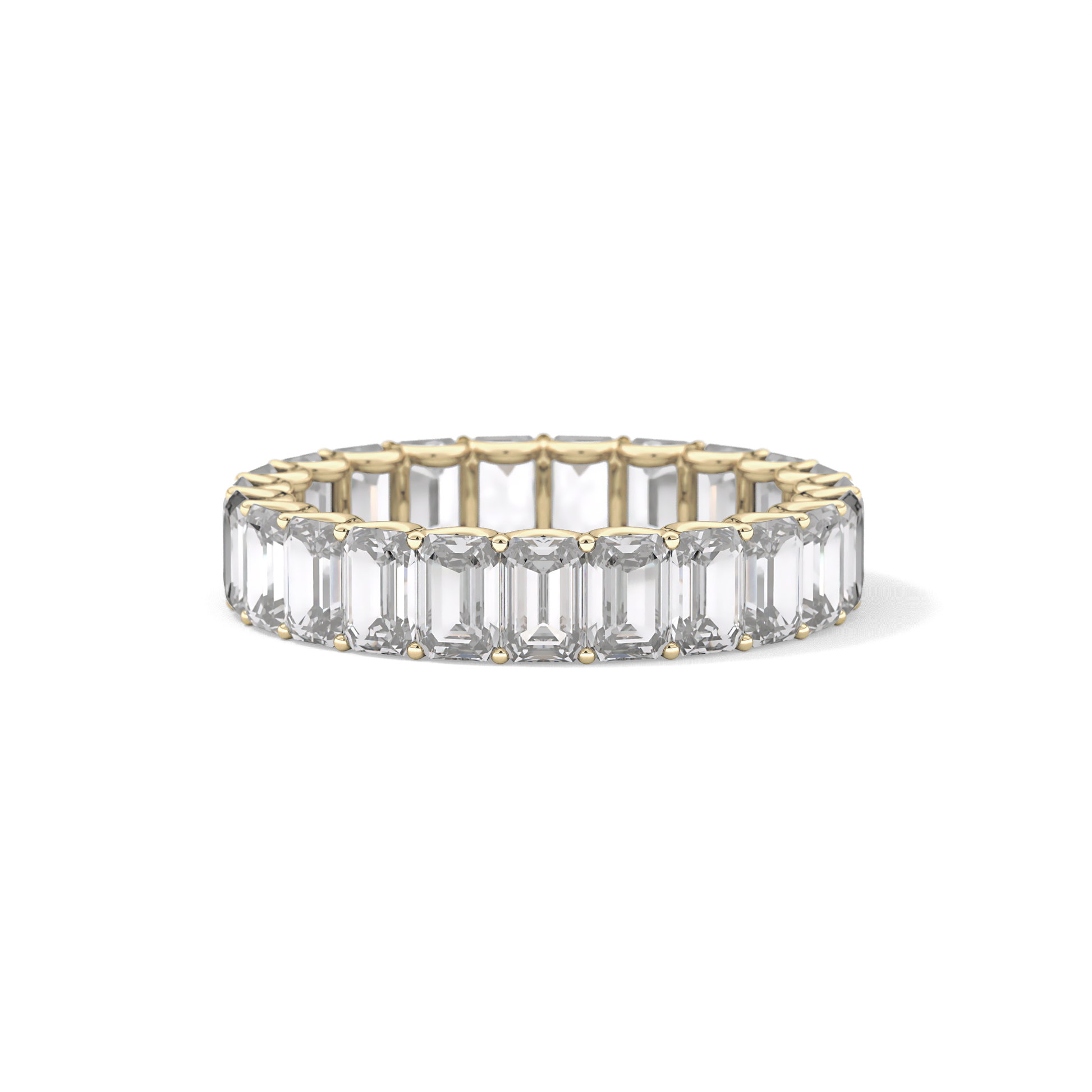 4.6 TCW Emerald Lab Grown Diamond Wedding Band