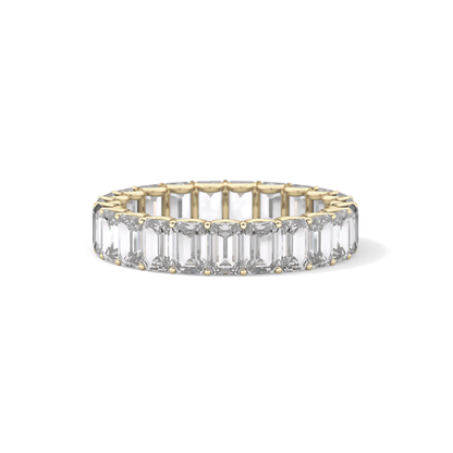 4.6 TCW Emerald Lab Grown Diamond Wedding Band