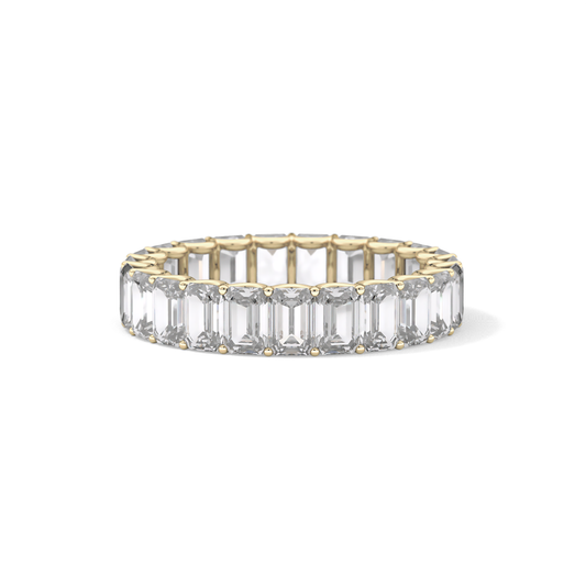 4.6 TCW Emerald Lab Grown Diamond Wedding Band