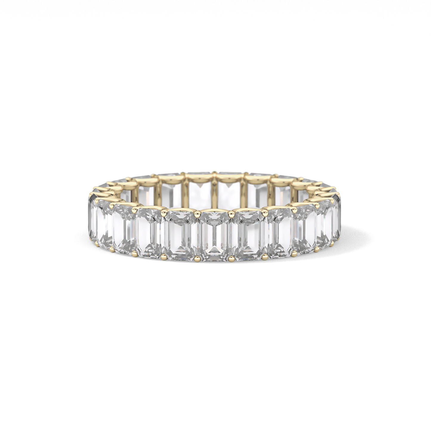 4.6 TCW Emerald Lab Grown Diamond Wedding Band