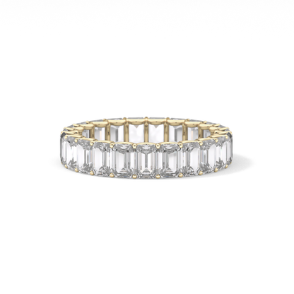 4.6 TCW Emerald Lab Grown Diamond Wedding Band