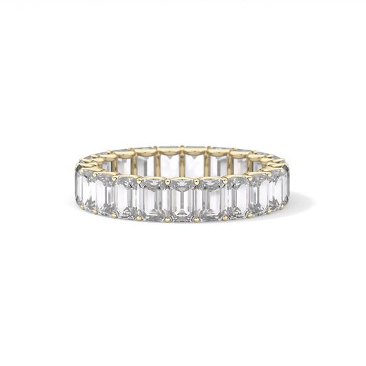 4.6 TCW Emerald Lab Grown Diamond Wedding Band