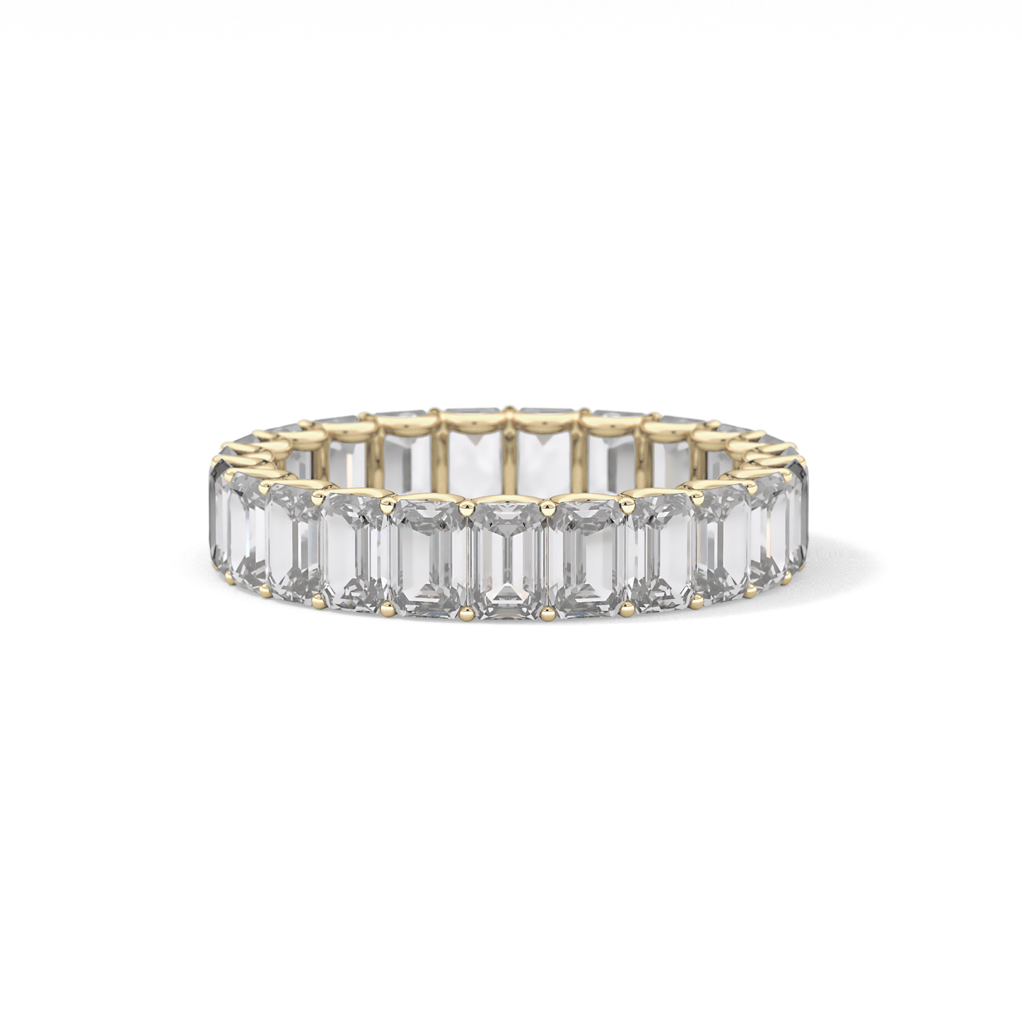 4.6 TCW Emerald Lab Grown Diamond Wedding Band
