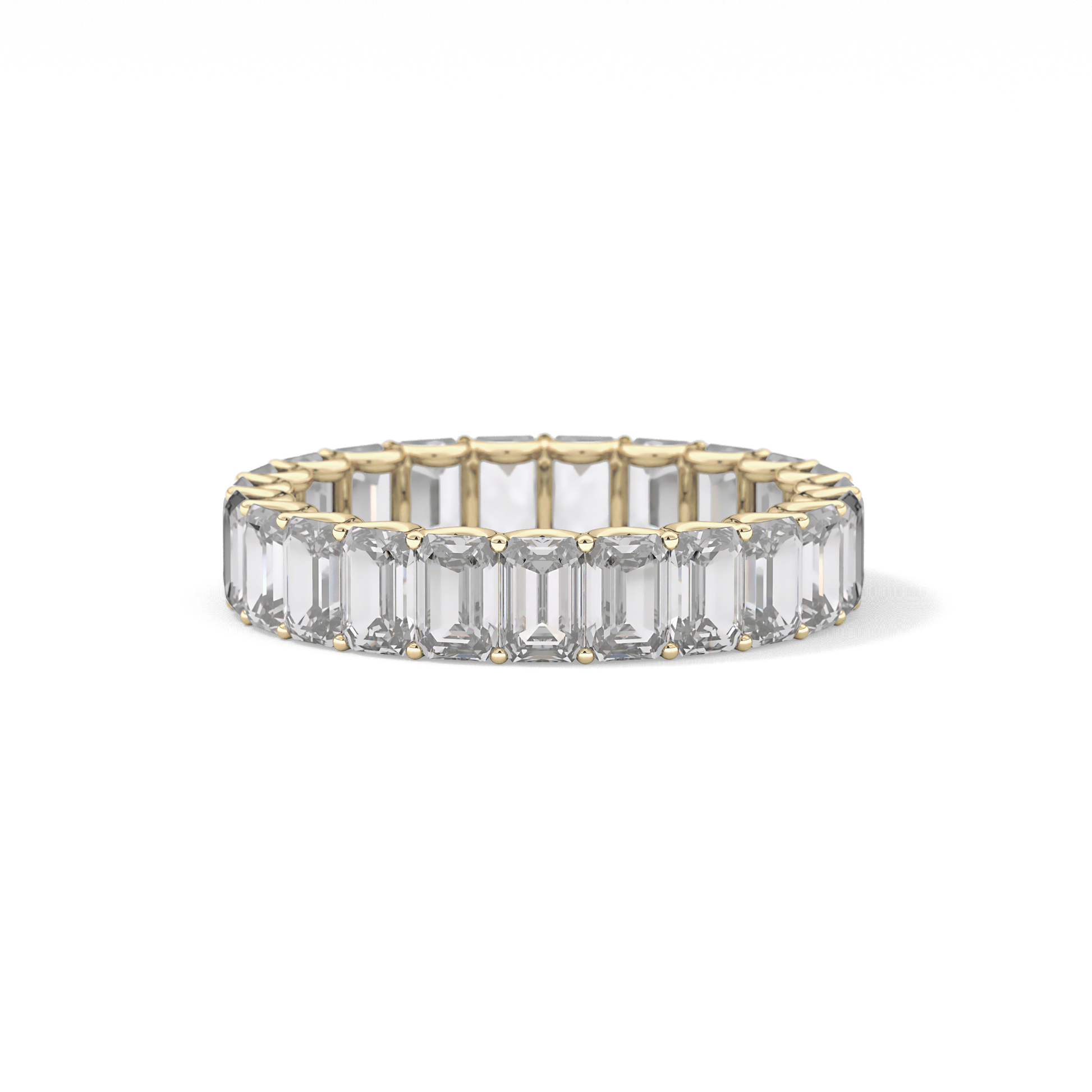 4.6 TCW Emerald Lab Grown Diamond Wedding Band