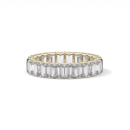 4.6 TCW Emerald Lab Grown Diamond Wedding Band
