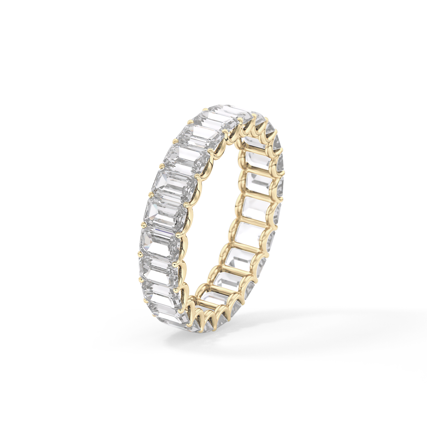 4.6 TCW Emerald Lab Grown Diamond Wedding Band