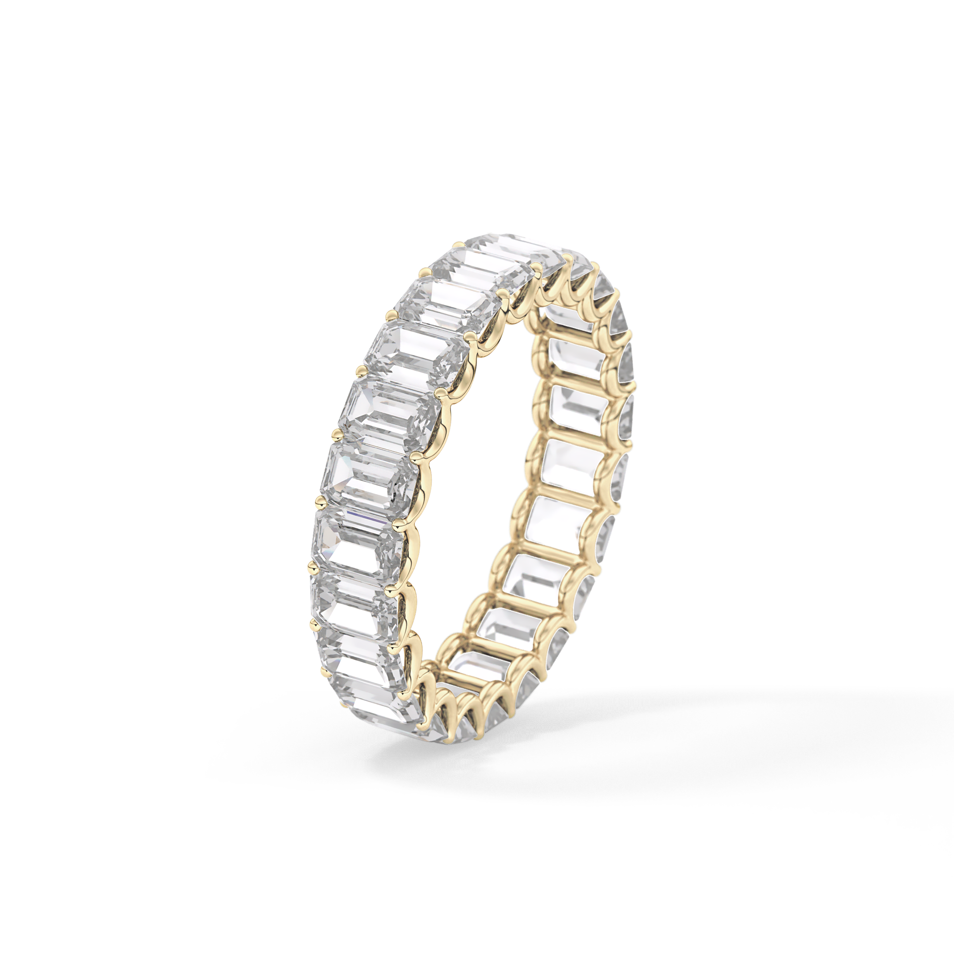 4.6 TCW Emerald Lab Grown Diamond Wedding Band