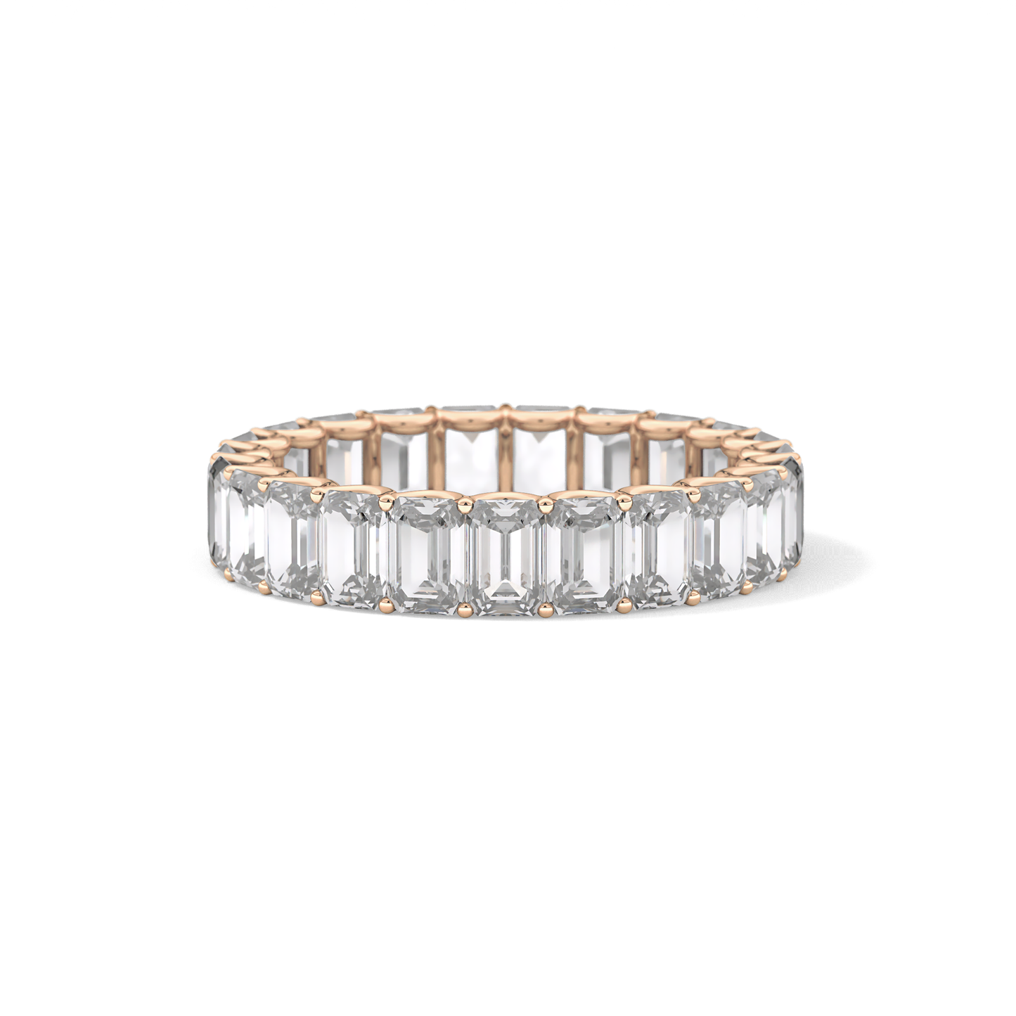 4.6 TCW Emerald Lab Grown Diamond Wedding Band