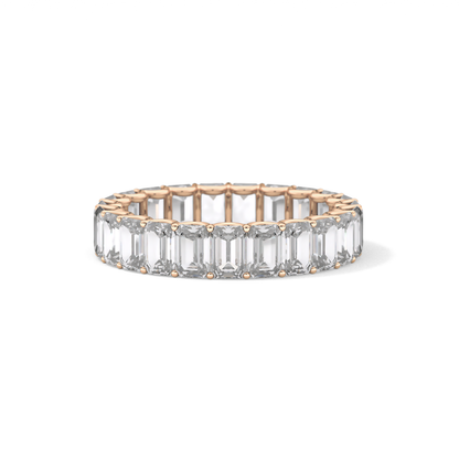4.6 TCW Emerald Lab Grown Diamond Wedding Band