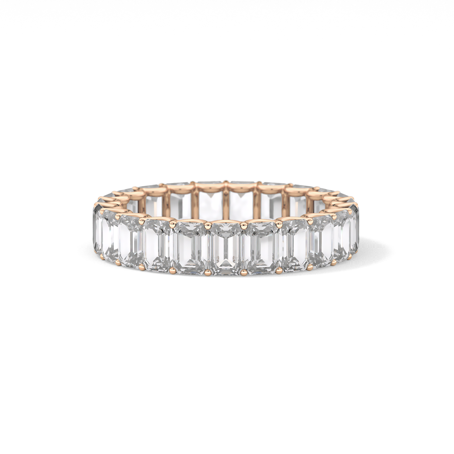 4.6 TCW Emerald Lab Grown Diamond Wedding Band