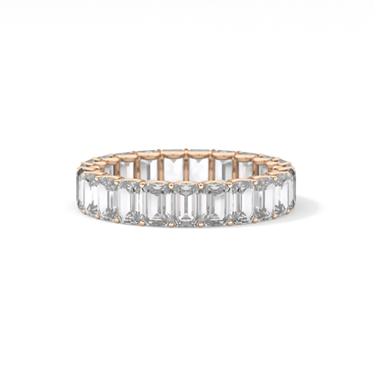 4.6 TCW Emerald Lab Grown Diamond Wedding Band