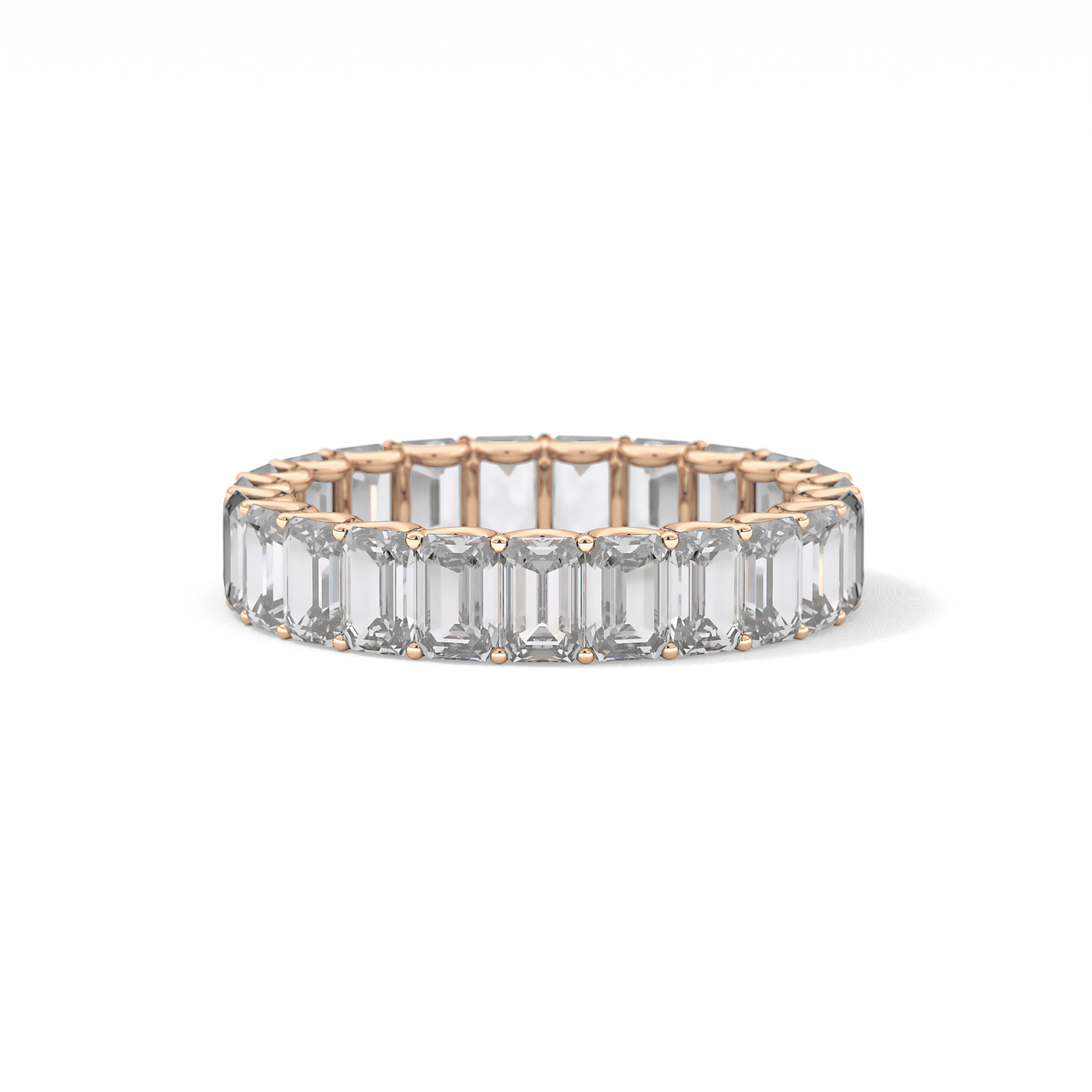 4.6 TCW Emerald Lab Grown Diamond Wedding Band