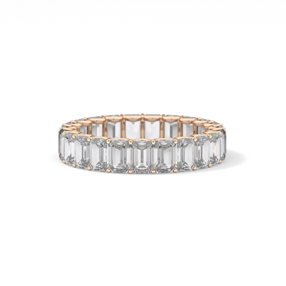 4.6 TCW Emerald Lab Grown Diamond Wedding Band