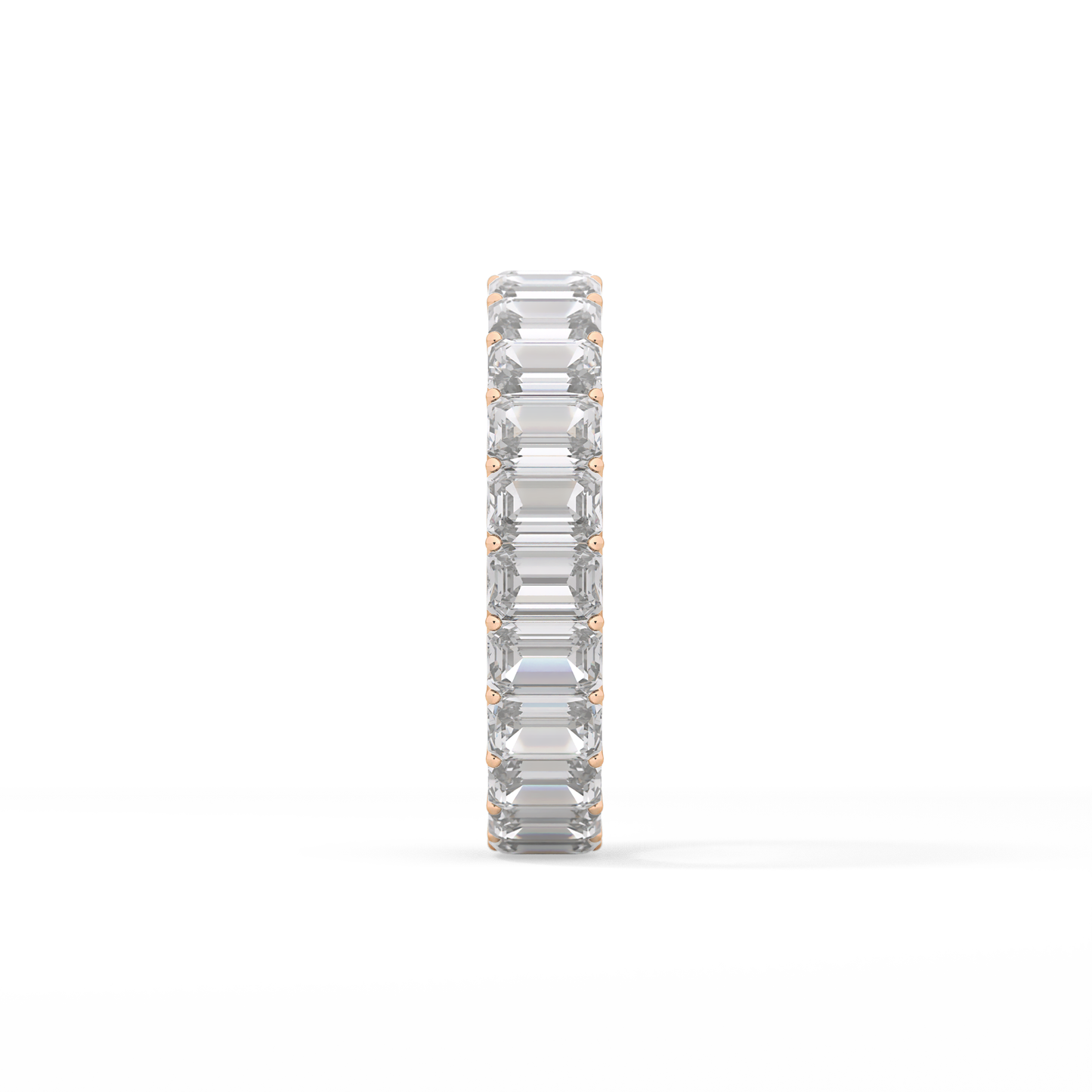 4.6 TCW Emerald Lab Grown Diamond Wedding Band