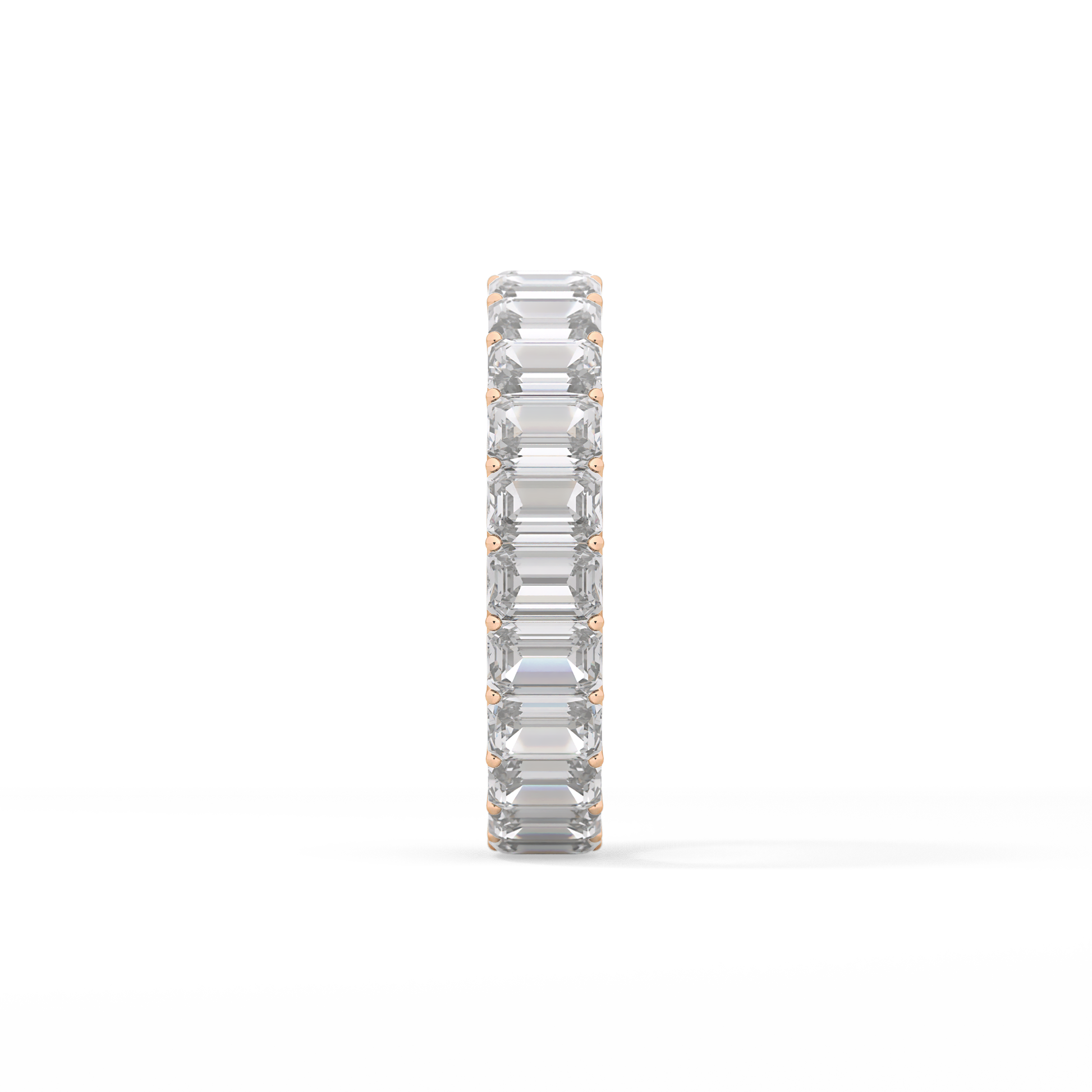 4.6 TCW Emerald Lab Grown Diamond Wedding Band